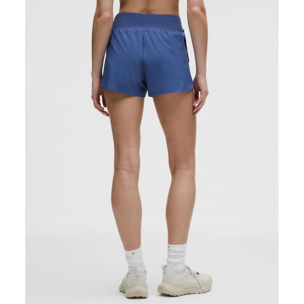 Lululemon Fast And Free High Rise Classic Fit Split Short 3  Brilliant Blue