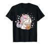 Happy Unicorn Pegasus & Boba Milk Tea Gift Bubble Tea Kawaii T-Shirt