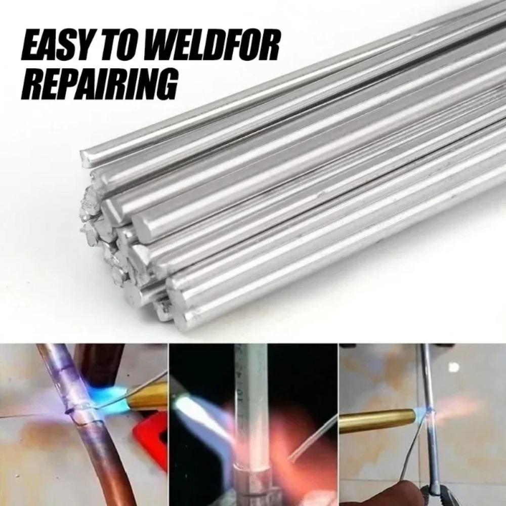 10-100pcs Aluminum Welding Rods Need Solder Powder Tools Universal Silver Welding Wire Repair Holes Low Temperature Easy Melt