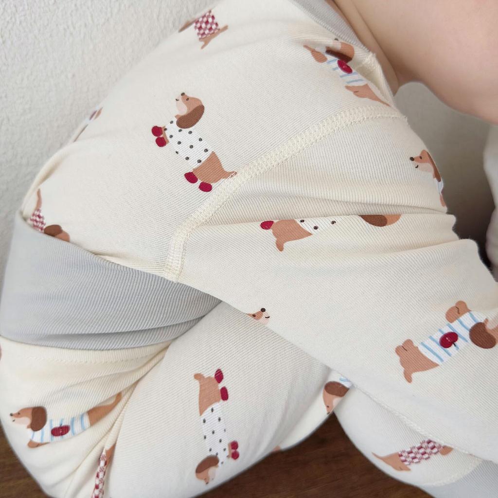 Baby Belly Protection High-Waisted Cotton Underwear Set - Autumn Toddler Pants & Flannel Separates
