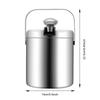 1300ml Ice Bucket Ice Cube Bucket Stainless Steel Ice Cube Container with Lid Built-in Ice Tong for Barbecues, Picnics, Parties