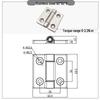 Stainless Steel Adjustable Torque Damping Hinge with Positioning Stop