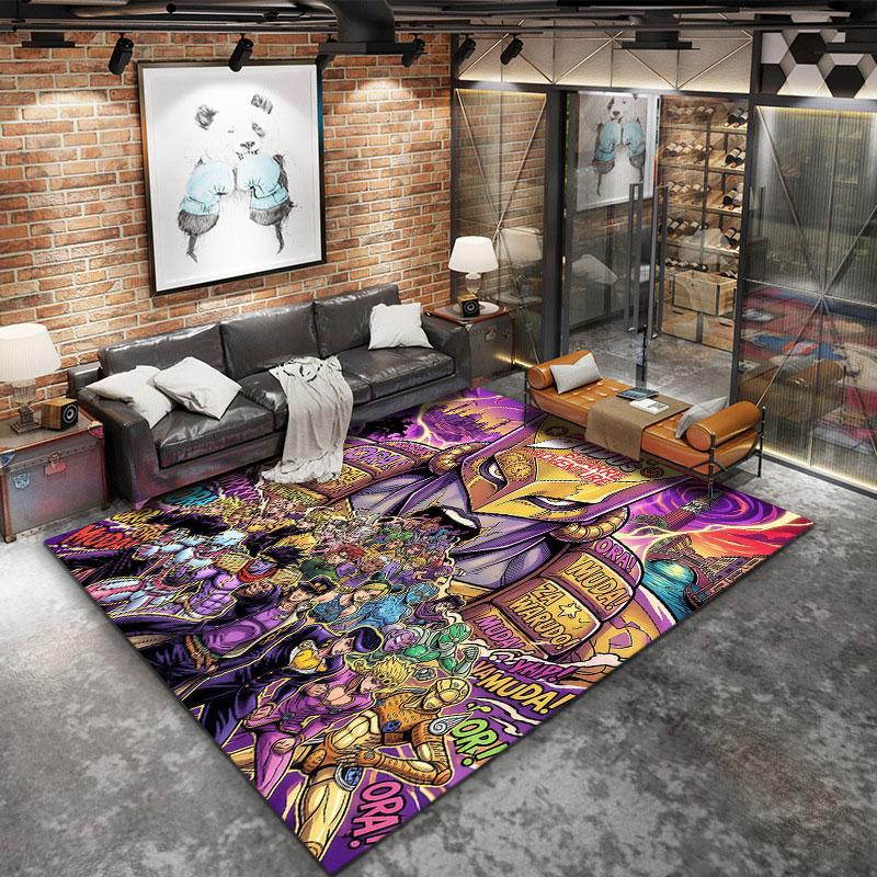 Jojos Bizarre Adventure Teppich Teppich für Wohnzimmer Schlafzimmer Zuhause Sofa Dekoration Kinder Spielen Rutschfeste Bodenmatte