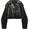 2025 European & American Washed Faux Leather Motorcycle Jacket - New Autumn/Spring Collection