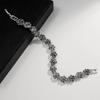 Bracelet Rose Noire Rétro - Accessoires Style Hip Hop Punk Cubain Européen-Américain