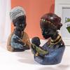 CYCLI-Home Decor,African Art Sculpture,African Decor, Woman And Son Statue, Perfect For Living Room Tabletop Decoration