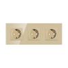 European Standard Round Glass Panel Triple Wall Socket 250V 16A