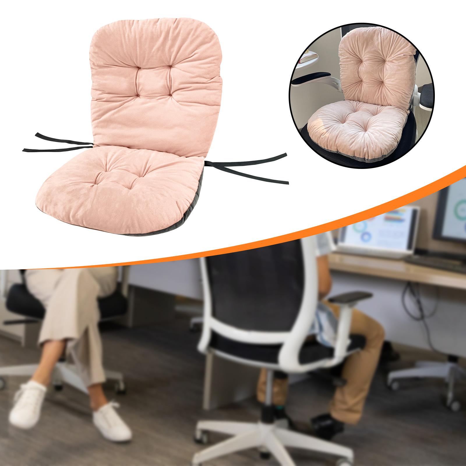 

High Back Chair Cushion Rocking Chairs Pad Chaise Lounger Cushion Office Chair Pad for Dorm Outside Garden Balcony Courtyards рожевий