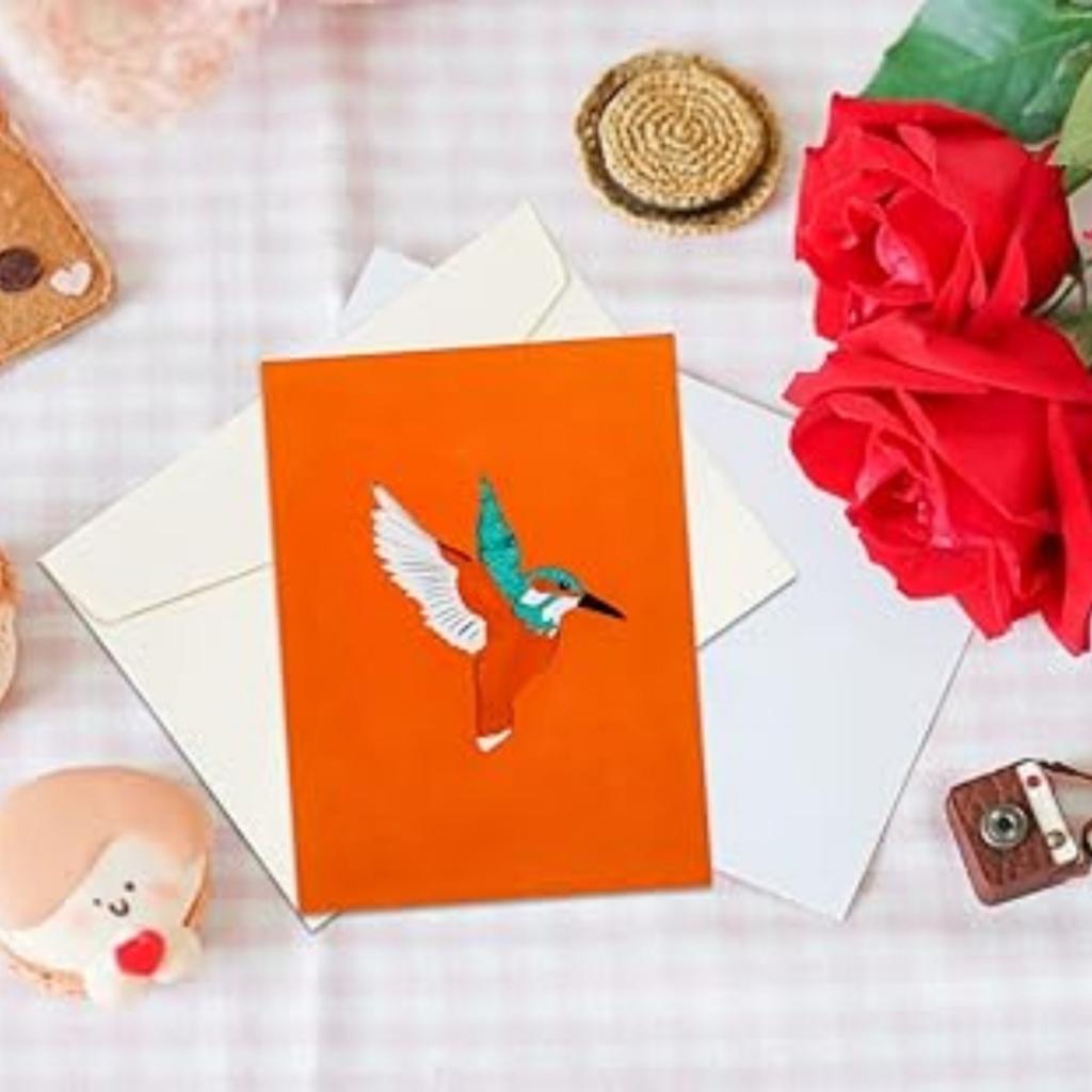 Kolibri-Pop-up-Karte – 3D-Geburtstagsgeschenk, Kolibri-Karte für alle Anlässe – Muttertag, Erntedankfest für Frauen, Mütter, Ehefrauen, Omas, Schwestern