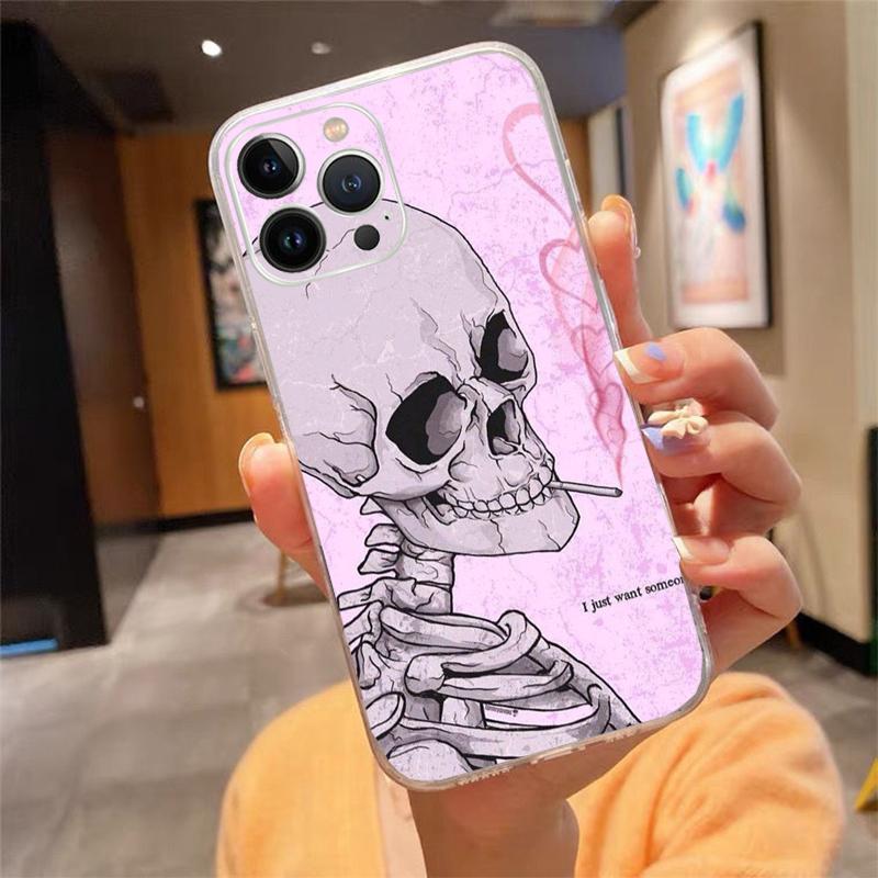 Skeleton Phone Case For iPhone 17 Pro Max Air 17 16 15 14 13 Pro Max 15 16 Pro 15Plus