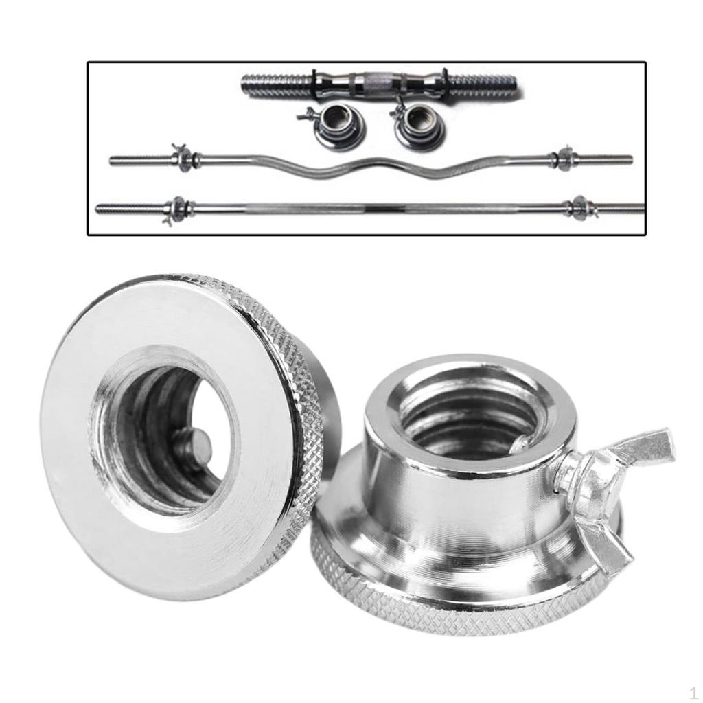 2 Colares de Barra, Colares de Halteres, Abraçadeiras de Parafuso Leves para 25 mm/0,98 Polegadas Esportes