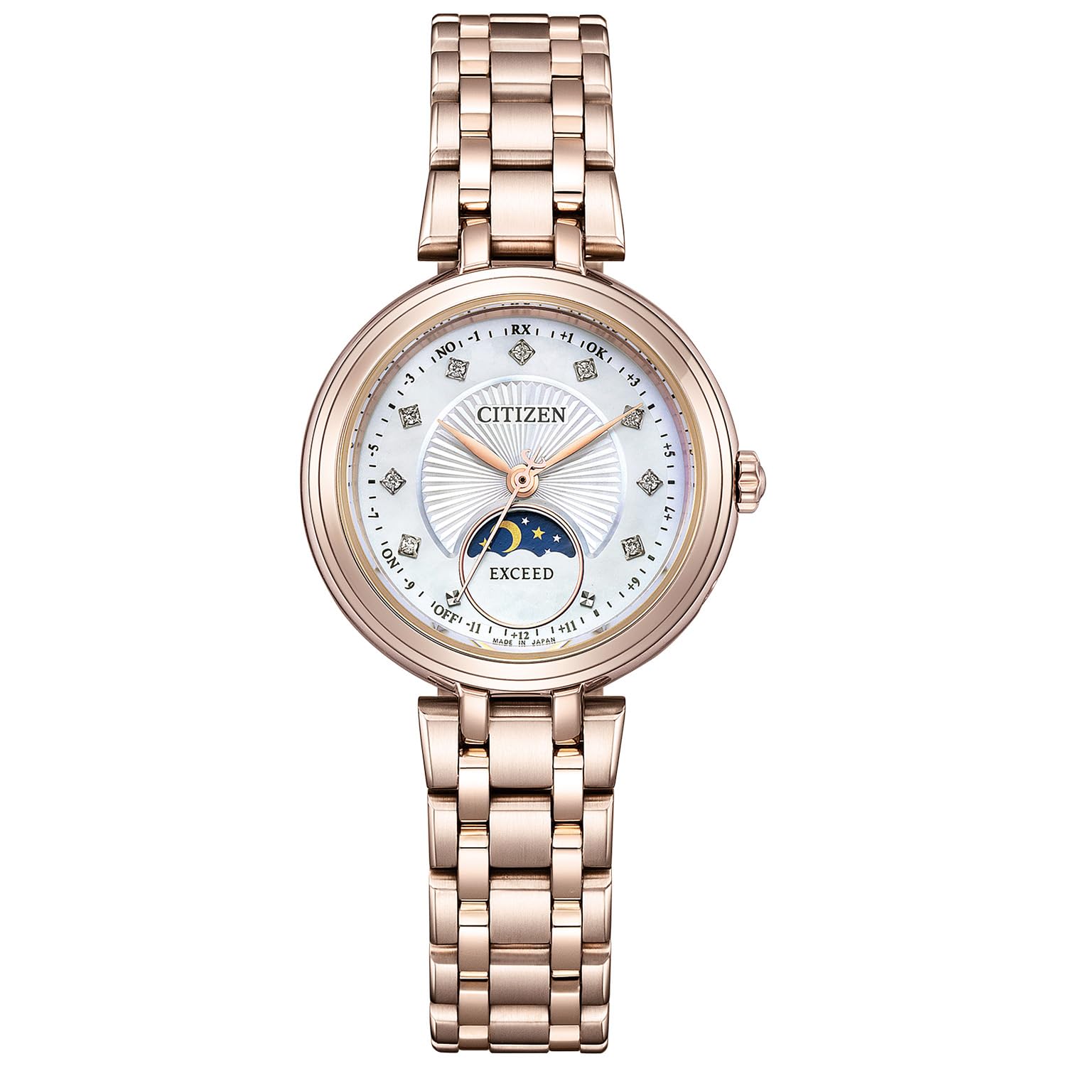

Exceed Light Powered Eco Drive Radio Watch Waterproof White Sakura Pink Pink [Citizen] EE1026-71D Women s