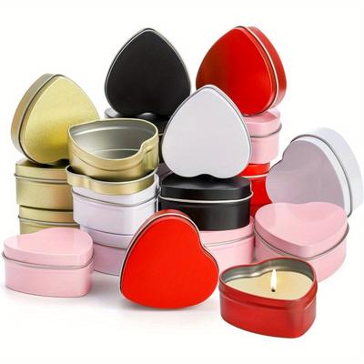 15pcs Heart-Shaped Metal Tin Box Kit with Lids Candies Jewelry Gift Tin Cans Storage Organizer Valentine Wedding Christmas Decor