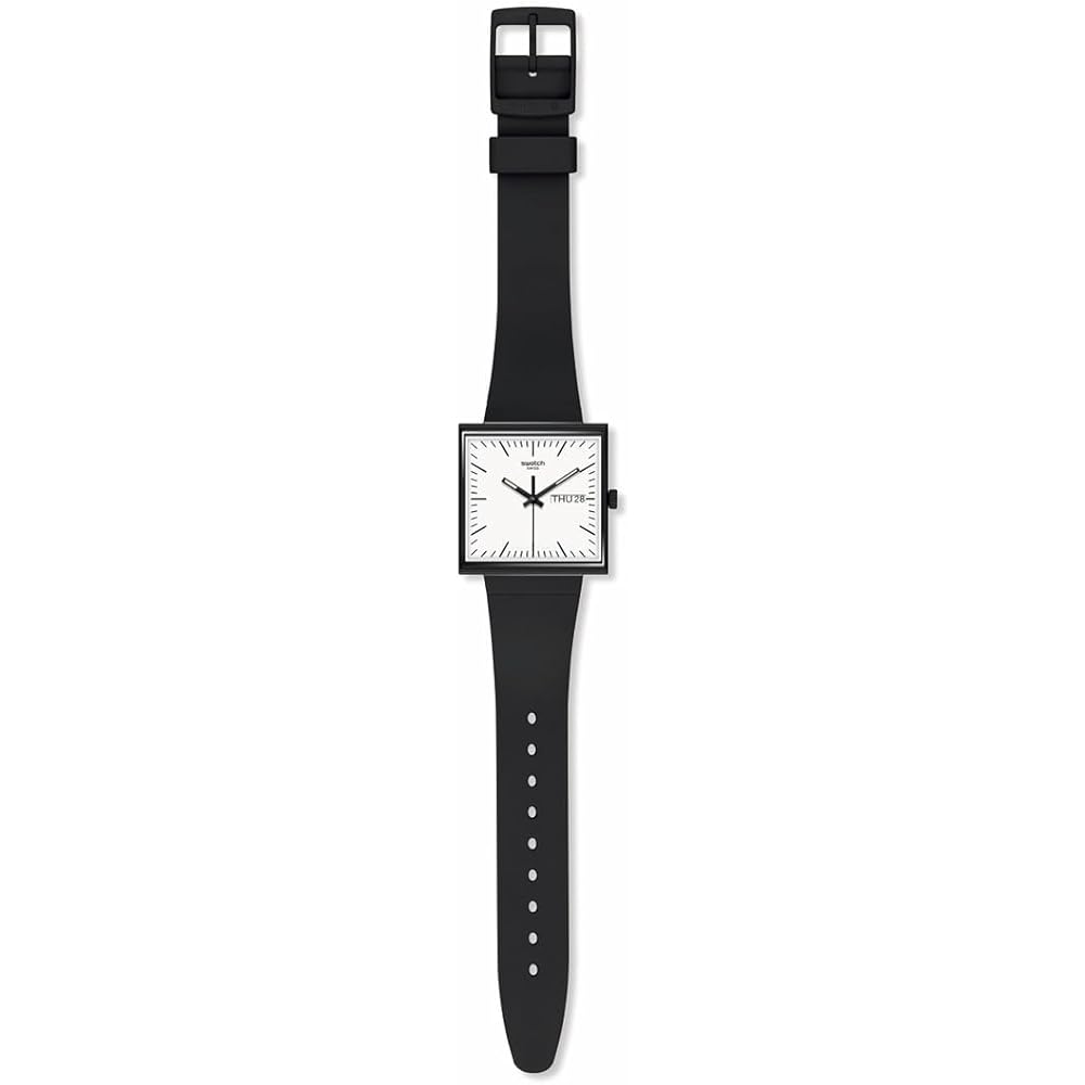 Swatch What If Black Watch SO34B700 Stylish Design, Water Resistant, Quartz Movement