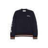 Coach X White Rabbit Collaboration FW22 Series Letter Logo Printed Striped Trim Sweatshirt Men Sweatshirt Black CE272-RF2