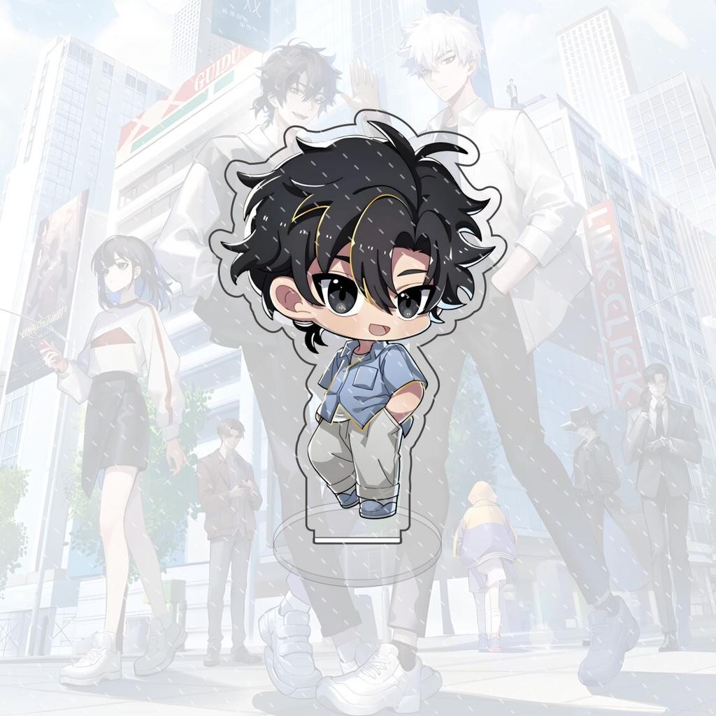 Anime Link Click 10cm Acrylic Q Version Character Charles Lucas Jo Standing Model Cute Desktop Decoration Collection Gift