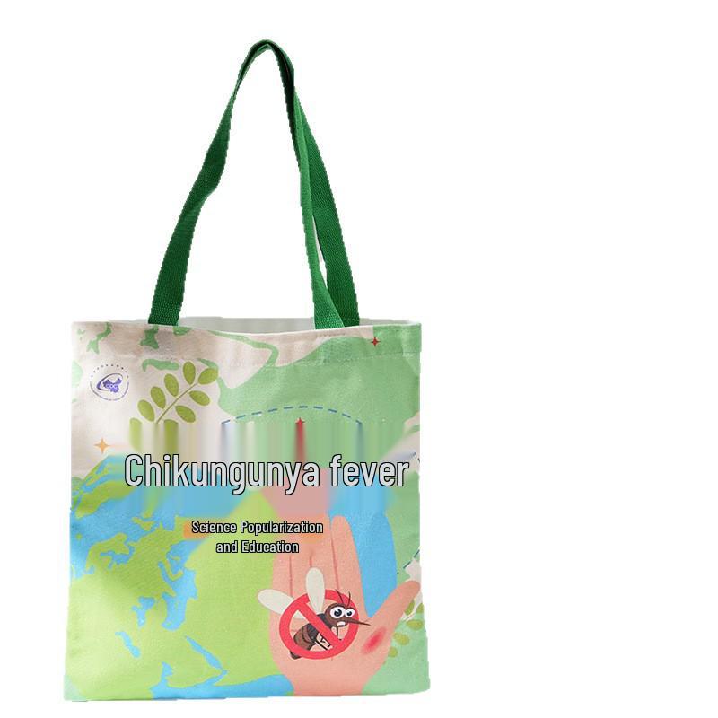 Customized Cartoon Canvas Tote Bag for Wedding Candy Souvenirs, Painting, & Graffiti - Urgent Order Available