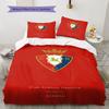 Osasuna Wappen Bettwäsche Steppdecke Set Bettbezug Kissenbezug Heimdekoration Geburtstagsgeschenk (1 Bettbezug + 2 Kissenbezüge, ohne Füllung)