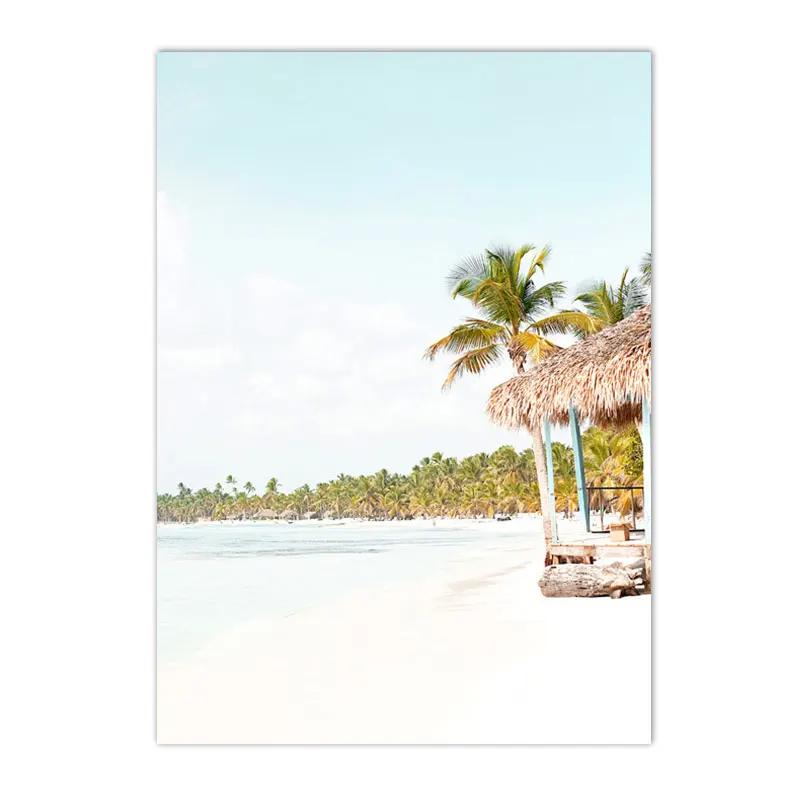 Seascape Canvas Poster Surfing Wall Art Summer Beach Sea Print Shell Posters Painting Nordic Wall Pictures Living Room Decor