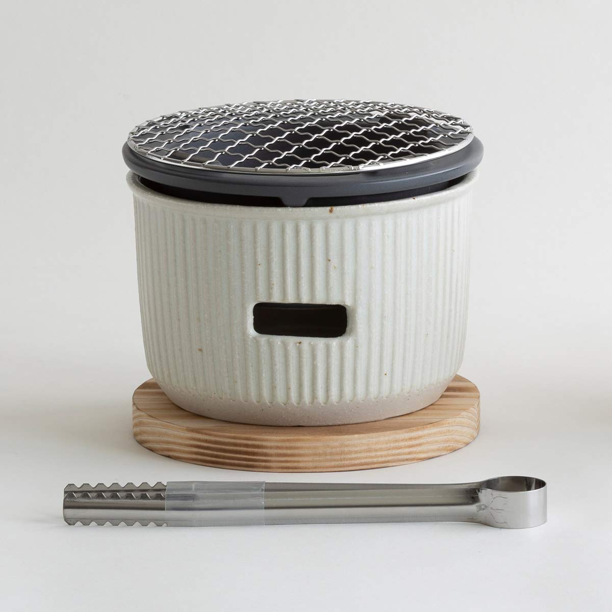 

LOLO | Charcoal Grill, Small White | Tabletop | Outdoor | Made in Japan | Solo Grill |
