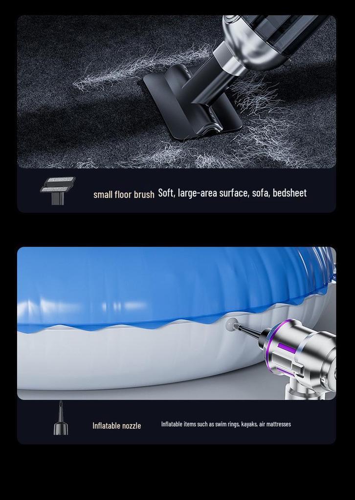 4-in-1 Handheld Car Vacuum: Brushless Motor, Electric Duster, Vacuum Pump & Inflator