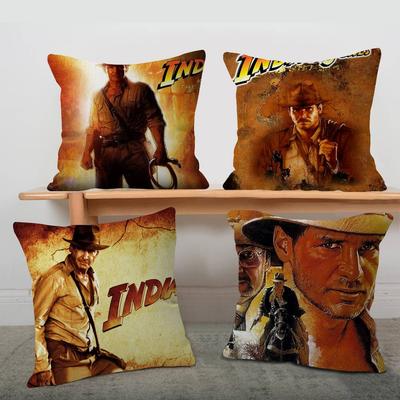 Action Adventure Film I-Indiana J-Jones Cushion Cover Car Throw Pillow Case For Sofa Car Christmas Gift 40X40Cm 45X45Cm