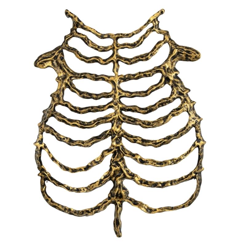 Scheletro di Plastica Realistico Costume Accessori Per Feste di Halloween e Spettacoli Teatrali Con Design Dettagliato