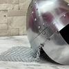 Medieval Helmet With Chainmail Steel Viking Nasal Norman Armor Helmet LARP Reenactment Crusader Gift