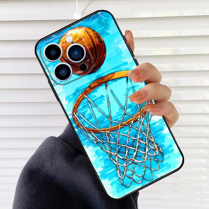 

Sport Love Basketball Phone Case For iPhone 16 15 14 13 11 12 17 Pro Max mini 15 16 Plus 16e 17 Air Cover Fundas iPhone 16Pro MAX