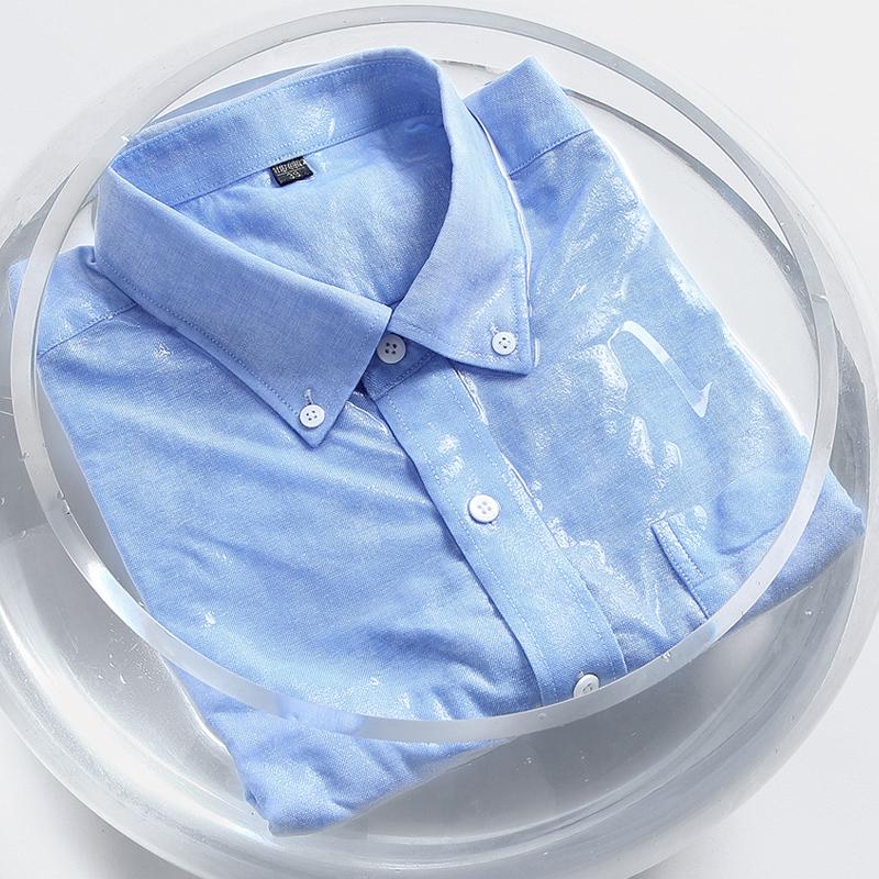 100% Cotton Oxford Shirt Long Sleeve For Men's Social Dress Shirts Soft Comfortable Regular Fit Casual Man Office Shirt 4XL 5XL