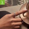Kitten Open Ring For Women Does Not Fade Niche Design S925 Sterling Silver Animal Ring