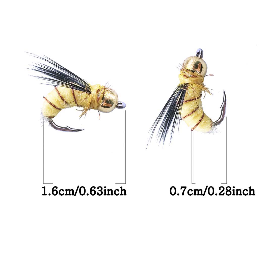 10/15/20/25 шт. разноцветные приманки для ловли форели нимфы нахлыстом — фото 8