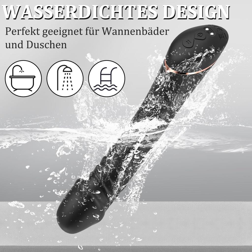 Rechargeable Silicone Dildo Vibrator with 9 Vibrating Patterns G Spot Stimulator Clitoral Massager  Premium Couples Sex Toy Set for Intimate Play