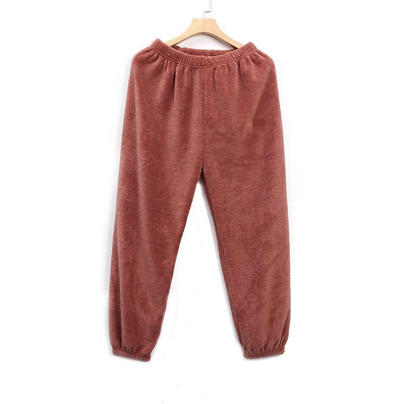 

Women s Coral Fleece Pajamas Set: Thick Warm Flannel Long-sleeved Plus Size Cardigan for Autumn and Winter One size 80-150