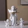 Nordic Creative Resin Angel Figurine, Modern Angel Sculpture Decorative Desktop Ornament