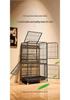 Three-Level Cat Villa: Spacious Square Tube Breeding Cage with Cat Bed