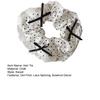 Hair Tie Dot Print Lace Splicing Bowknot Decor Hair Band High Elasticity Soft Fabric Ponytail Holder Hair Accessory
