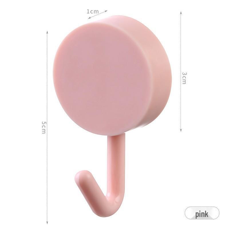 Macaron Traceless Adhesive Hook - Colorful No-Nail Plastic Hook for Kitchen & Bathroom