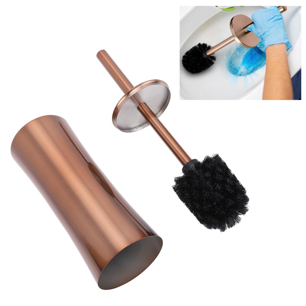 Toilet Brush Set Stainless Steel Modern Rust Proof Toilet Bowl Brush with Holder for Home Hotel Bathroom