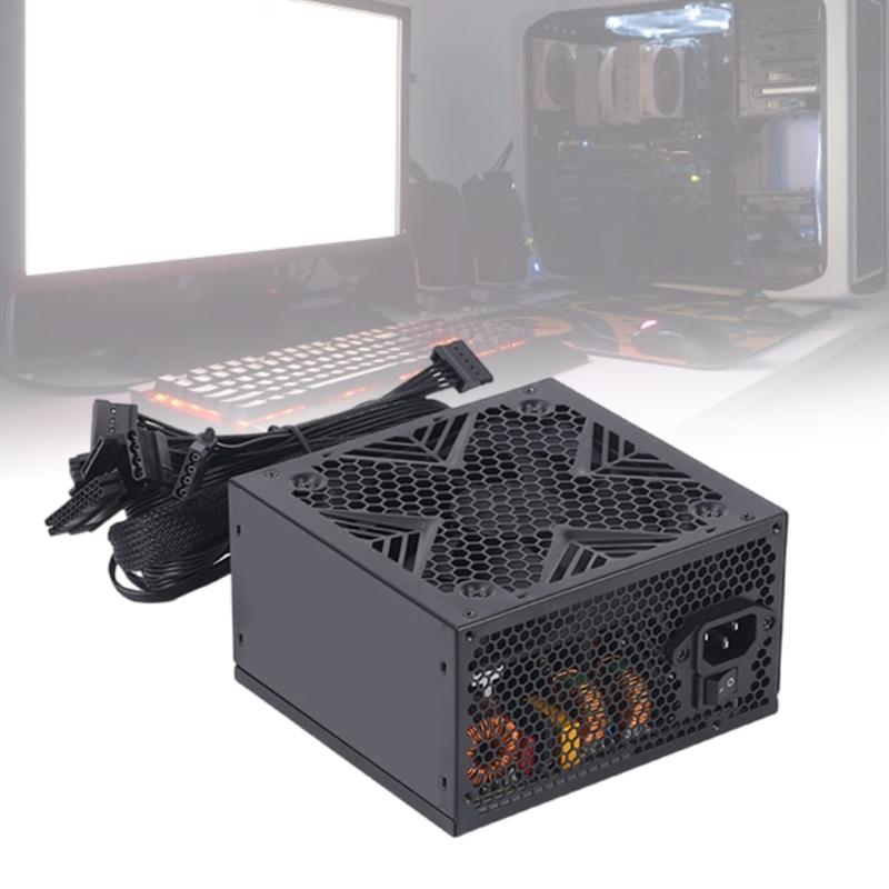 550W/650W/750W Power Supply DC12V for Gaming Computer with Advanced Thermal Management Quiet 120mm FDB Fan