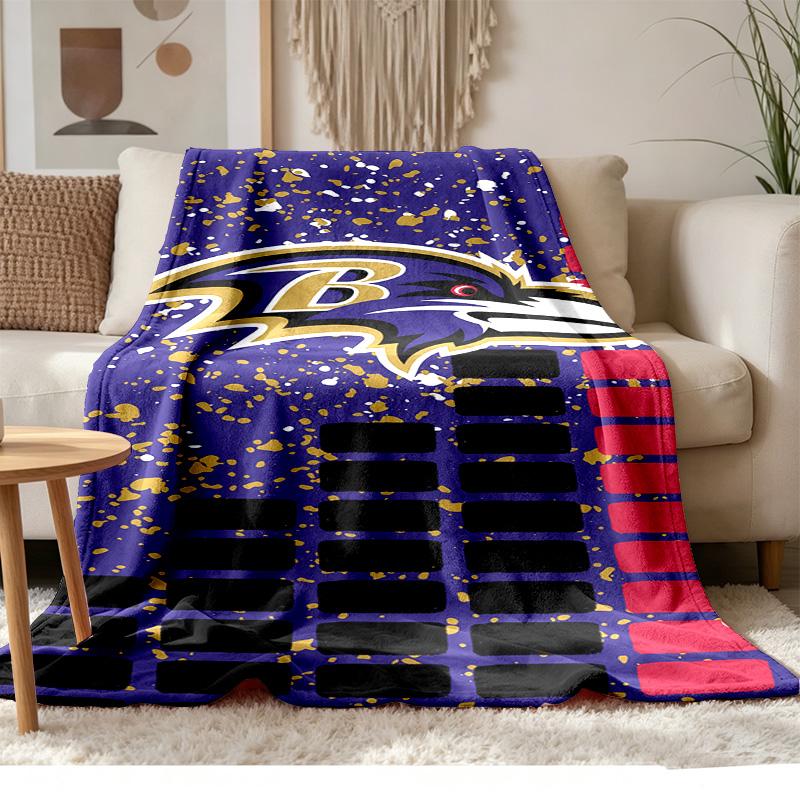 Baltimore Ravens Soft and comfortable flannel Suitable for sofas living rooms outdoor camping travel and also makes a great anniversary gif