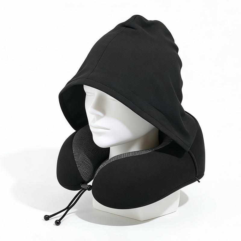 Portable Memory Foam U-Shaped Neck Support Pillow Set for Travel