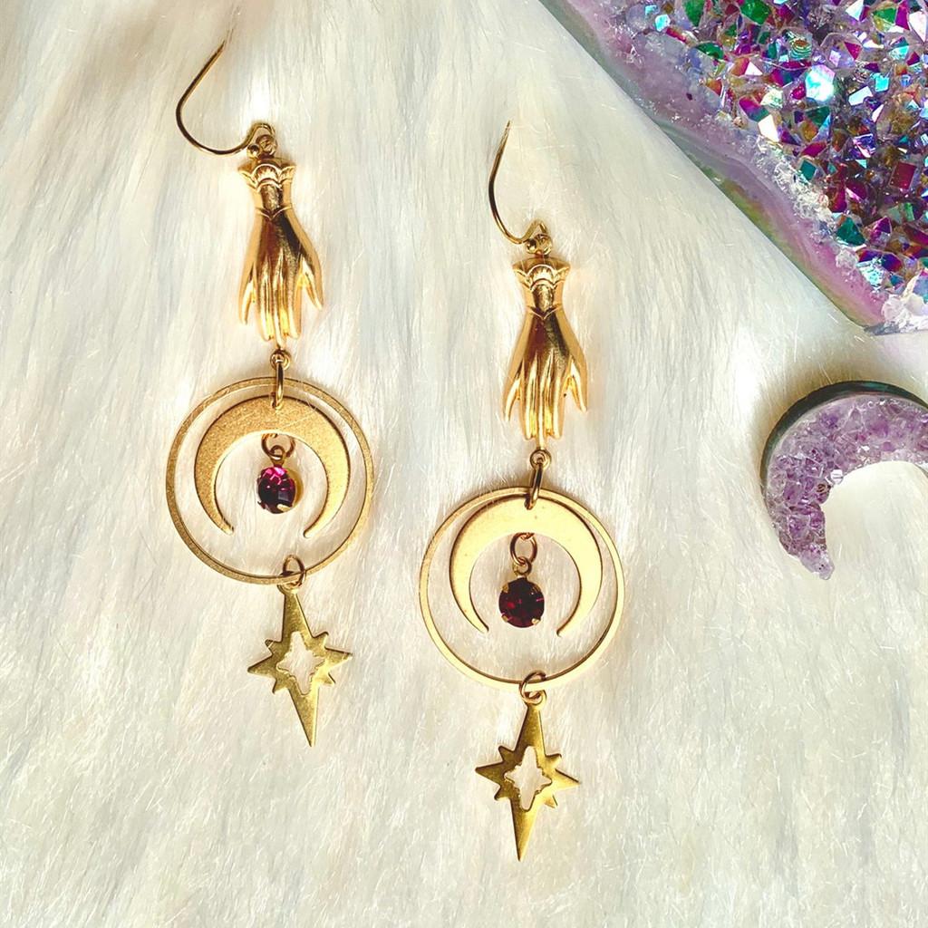 Bohemian Moon Earrings Alloy Dangle Jewelry For Women Men Spring