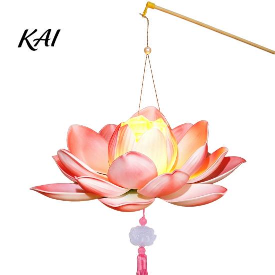 Wedding Party Decoration DIY Lotus Lantern Craft Kit, Handmade Flower Paper with LED Portable Handheld Light Light, Vintage Decorative Lighting