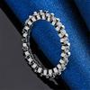 1 Piece 925 Sterling Silver 7-10# Luxury Single Row Zirconia Ring for Women Elegant Fashion Jewelry Accessory Engagement Gift