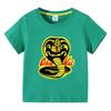 Cobra Kai Printed Summer Chlidren Tshirt Boys Girls ONeck Short Sleeve Tees Kids Pure Cotton Clothing Baby Boys Gift