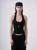 Tierno N.024/Shell Leather Necklace_Brown
