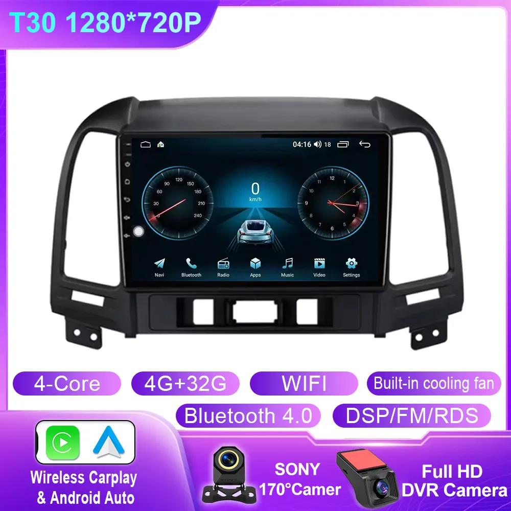 Android 14 Carplay Auto For Hyundai Santa Fe 2 2006 2007 2008 2009 2010 2011 2012 Car Radio Multimedia Player Stereo 4G WIFI BT