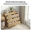 Modern Chest of Drawers in Medieval Country House Style with Three Drawers, Suitable for Living Room, Bedroom, Hallway, Oak Color.