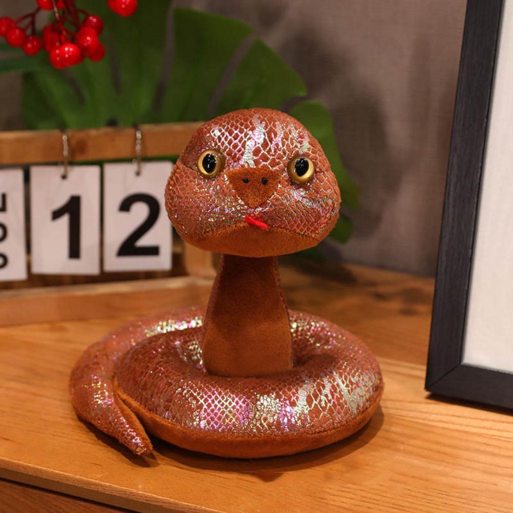 Simulation Snake Year Plush Toy PP Cotton Lucky Snake Doll Plushies  Children